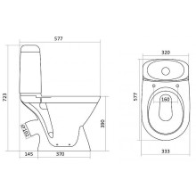 Унитаз Santek Римини 1.WH30.2.130 с бачком и сиденьем
