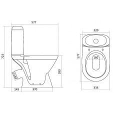 Унитаз Santek Римини 1.WH30.2.130 с бачком и сиденьем