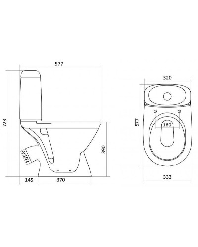 Унитаз Santek Римини 1.WH30.2.130 с бачком и сиденьем