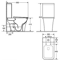 Унитаз компакт Cerutti SPA Nivolet CT8457 с бачком и сиденьем Микролифт