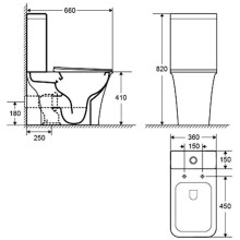 Унитаз компакт Cerutti SPA Nivolet CT8457 с бачком и сиденьем Микролифт