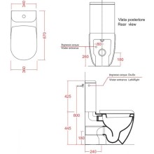 Чаша напольного унитаза Artceram File 2.0 FLV003 01 00