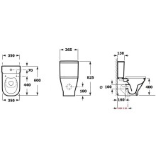 Унитаз компакт Aquanet Fine-C Rimless 273786 без бачка с сиденьем Микролифт