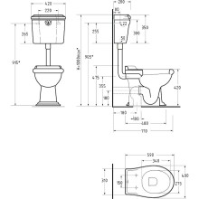 Унитаз компакт Migliore Impero 20794 без бачка и сиденья