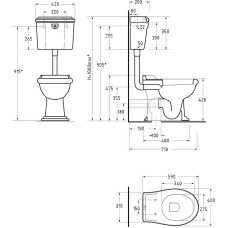 Унитаз компакт Migliore Impero 20794 без бачка и сиденья
