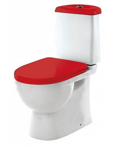 Унитаз Sanita Luxe Best Luxe SL DM Red BSTSLCC07110522 Белый/ с бачком и красным сиденьем Микролифт