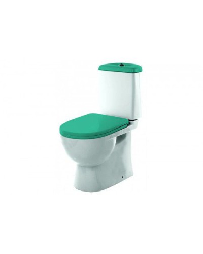 Унитаз Sanita Luxe Best Luxe SL DM Sea BSTSLCC08120522 Белый с бачком и зелёным сиденьем Микролифт