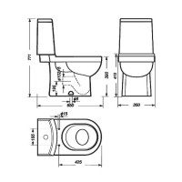 Унитаз Sanita Luxe Next Luxe SL DM NXTSLCC01040622 Белый с бачком и сиденьем Микролифт