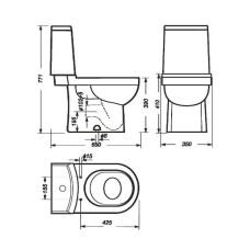 Унитаз Sanita Luxe Next Luxe SL DM NXTSLCC01040622 Белый с бачком и сиденьем Микролифт