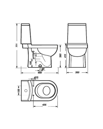 Унитаз Sanita Luxe Next Luxe SL DM NXTSLCC01040622 Белый с бачком и сиденьем Микролифт