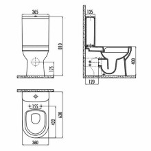 Унитаз компакт Creavit Letoon LT361-11CB00E-0000 Белый без бачка и сиденья