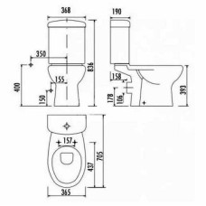 Унитаз биде Creavit Mercan MR310.00000 Белый матовый без бачка и сиденья