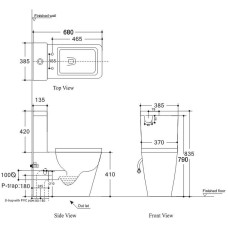 Унитаз компакт Creto Logan L2 1002-004-WF без бачка и с сиденьем Микролифт