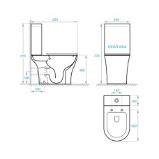 Унитаз компакт Koller Pool Edge ED-0650-RC-C без бачка с сиденьем Микролифт