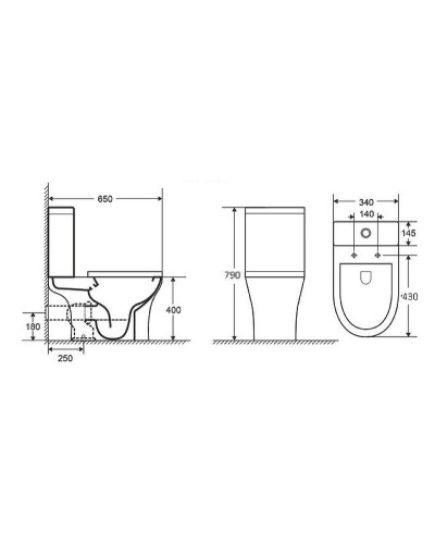 Унитаз компакт Grossman Classic GR-4465S с бачком и сиденьем Микролифт