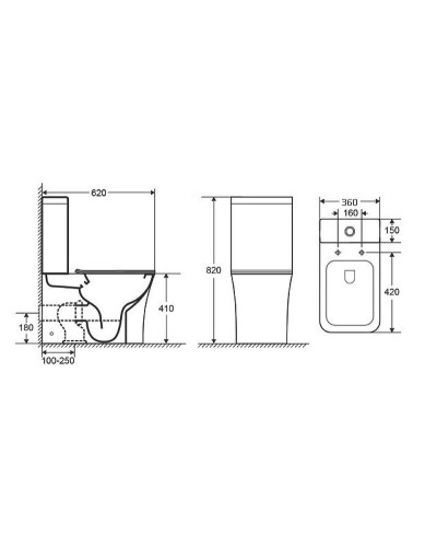 Унитаз компакт Grossman Classic GR-4467S с бачком и сиденьем Микролифт