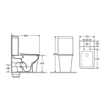 Унитаз компакт Grossman Galaxy GR-4468S с бачком и сиденьем Микролифт