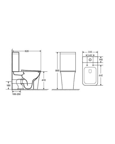 Унитаз компакт Grossman Galaxy GR-4468S с бачком и сиденьем Микролифт