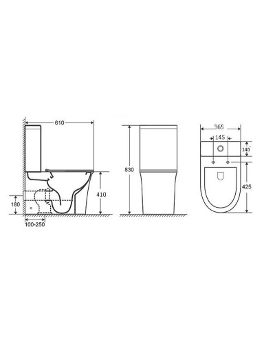 Унитаз компакт Grossman Galaxy GR-4469S с бачком и сиденьем Микролифт