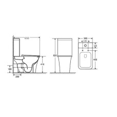 Унитаз компакт Grossman Galaxy GR-4470S с бачком и сиденьем Микролифт