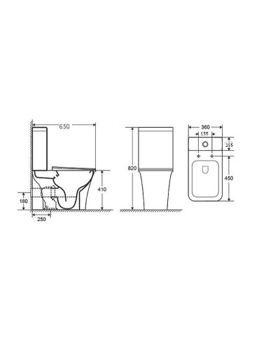 Унитаз компакт Grossman Galaxy GR-4470S с бачком и сиденьем Микролифт