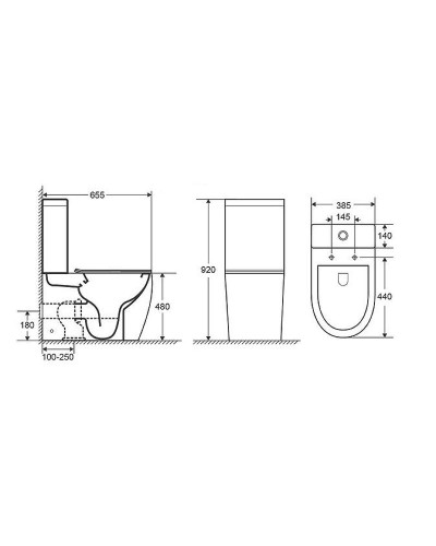 Унитаз компакт Grossman Style GR-4473S с бачком и сиденьем Микролифт