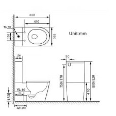Унитаз биде SantiLine SL-5014SM-BD с сиденьем Микролифт