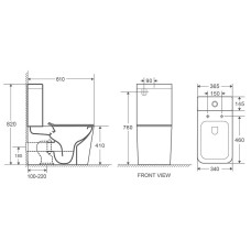 Унитаз компакт WeltWasser Gelbach 001 ST MT-GR 10000006100 Серый матовый с бачком и сиденьем Микролифт