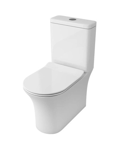 Чаша напольного безободкового унитаза с сиденьем микролифт OWL 1975 Eter OWLT190202