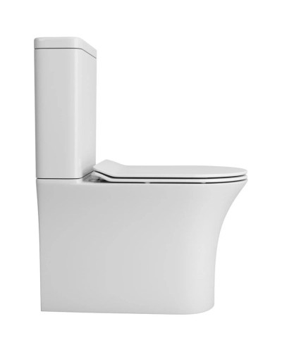 Чаша напольного безободкового унитаза с сиденьем микролифт OWL 1975 Eter OWLT190202