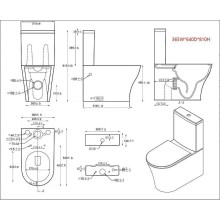 Унитаз компакт Orans WM-9906G 9906GWM с бачком и сиденьем Микролифт