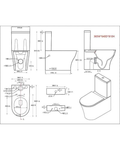 Унитаз компакт Orans WM-9906G 9906GWM с бачком и сиденьем Микролифт