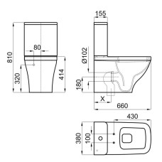 Чаша напольного унитаза Noken NK Concept N299999149