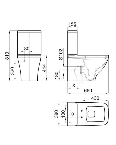 Чаша напольного унитаза Noken NK Concept N299999149