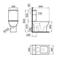 Чаша напольного унитаза Noken Urban-C N369225482