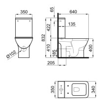 Чаша напольного унитаза Noken Urban-C N369225482