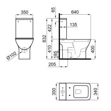 Чаша напольного унитаза Noken Urban-C N369225482