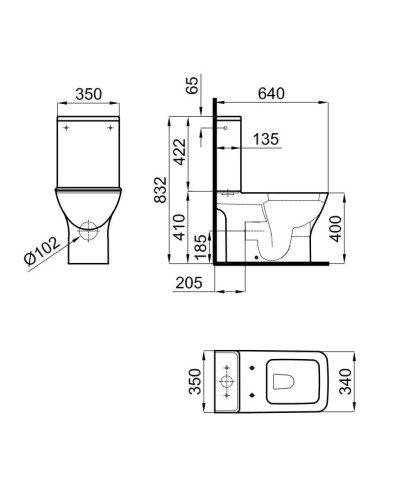 Чаша напольного унитаза Noken Urban-C N369225482