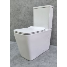 Унитаз компакт CeramaLux 2170AXMW Белый матовый с бачком и сиденьем Микролифт