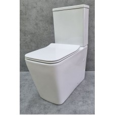 Унитаз компакт CeramaLux 2170AXMW Белый матовый с бачком и сиденьем Микролифт