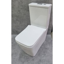 Унитаз компакт CeramaLux 2170AXMW Белый матовый с бачком и сиденьем Микролифт