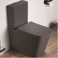Унитаз компакт CeramaLux 2170AXMDH Серый матовый с бачком и сиденьем Микролифт