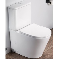 Унитаз компакт CeramaLux 2179XMW Белый матовый с бачком и сиденьем Микролифт