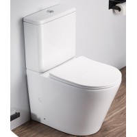 Унитаз компакт CeramaLux 2179XMW Белый матовый с бачком и сиденьем Микролифт