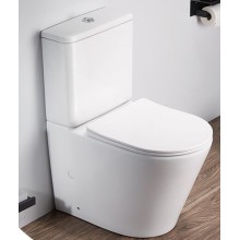 Унитаз компакт CeramaLux 2179XMW Белый матовый с бачком и сиденьем Микролифт