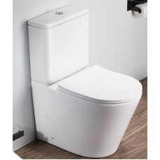 Унитаз компакт CeramaLux 2179XMW Белый матовый с бачком и сиденьем Микролифт