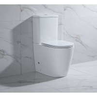 Унитаз компакт CeramaLux 2179XMW Белый матовый с бачком и сиденьем Микролифт