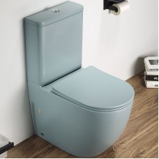 Унитаз компакт CeramaLux 2166XMLG Зеленый матовый с бачком и сиденьем Микролифт