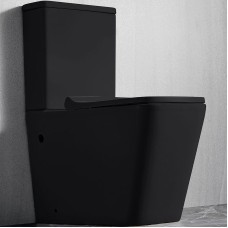Унитаз компакт CeramaLux 2171-1MB Черный матовый с бачком и сиденьем Микролифт