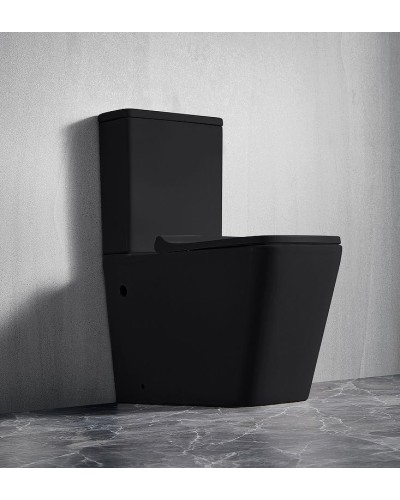 Унитаз компакт CeramaLux 2171-1MB Черный матовый с бачком и сиденьем Микролифт